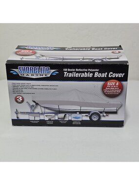 Shoreline Marine 150 Denier Reflective Poliester Trailerable Boat Cover SIZE A